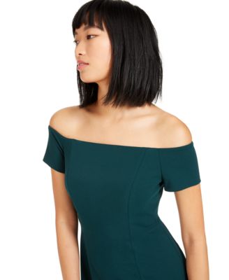 calvin klein off the shoulder high low dress