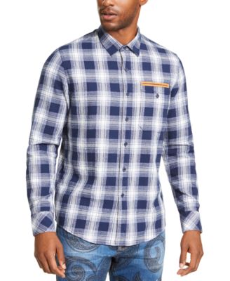 Sean John - Men's Melange Plaid Shirt