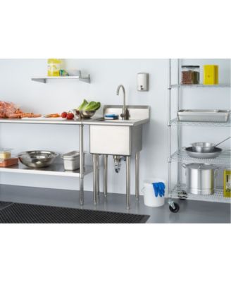 TRINITY Stainless Steel Utility Sink with Faucet