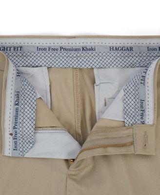 Men’s Iron Free Premium Khaki Straight-Fit Flat-Front Pant