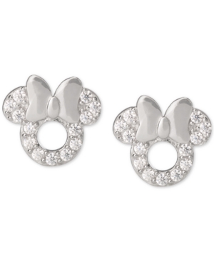 image of Disney Children-s Cubic Zirconia Minnie Mouse Stud Earrings in Sterling Silver