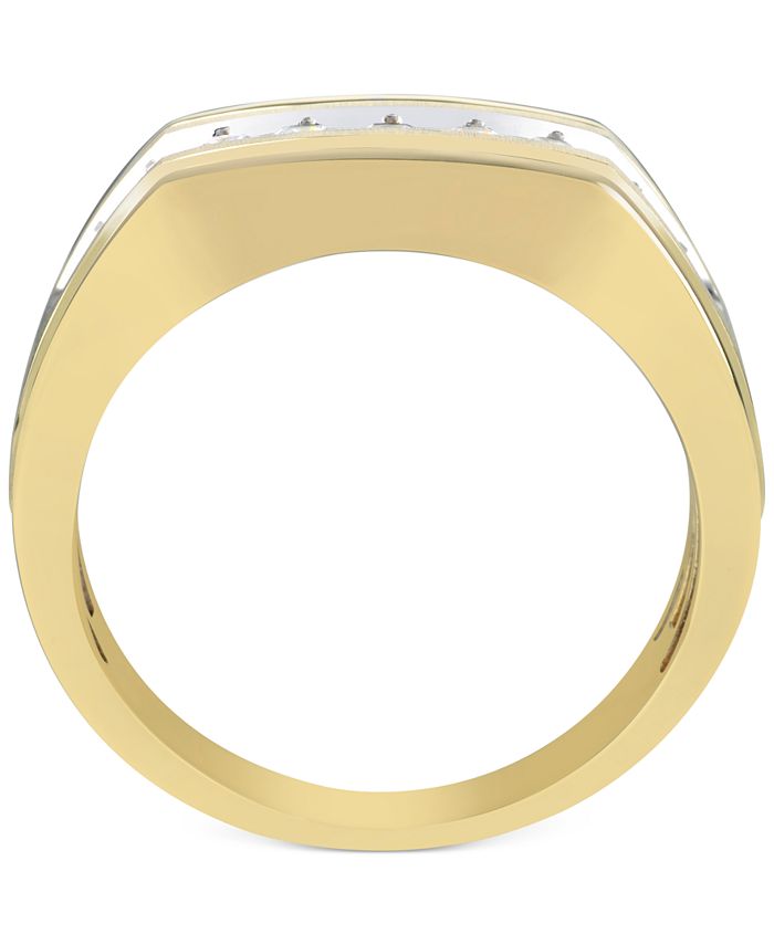 Macy's Men's Diamond Ring (1/2 ct. t.w.) in 10k Gold - Macy's