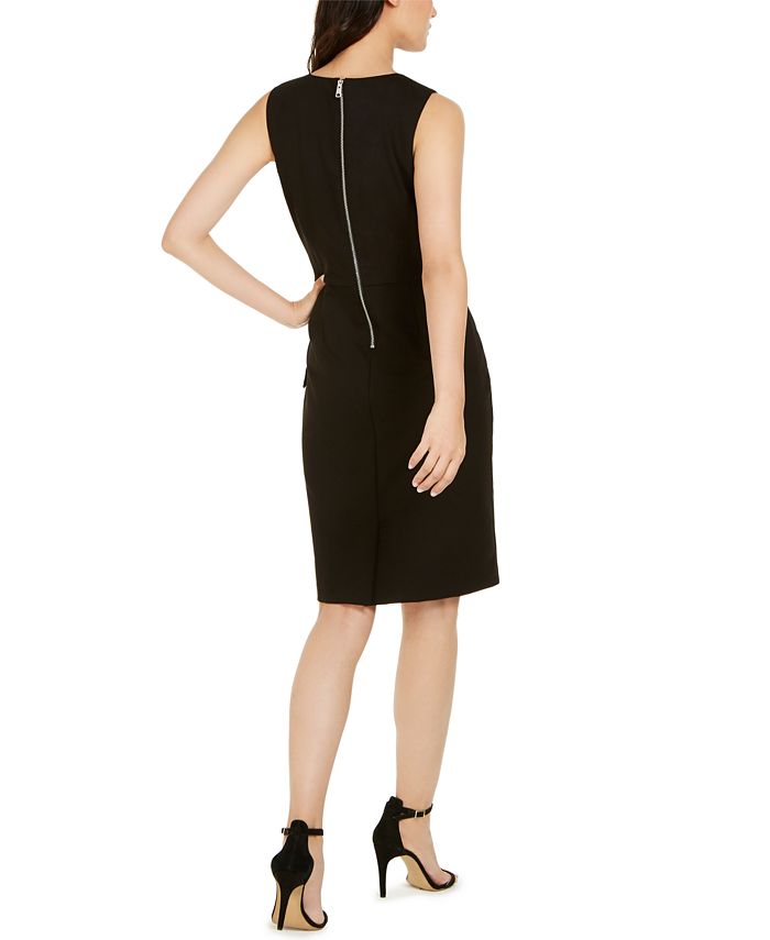 INC International Concepts INC Mixed-Media Faux-Wrap Dress, Created For ...