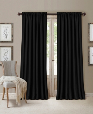 Elrene All Seasons Faux Silk 52" X 84" Blackout Curtain Panel