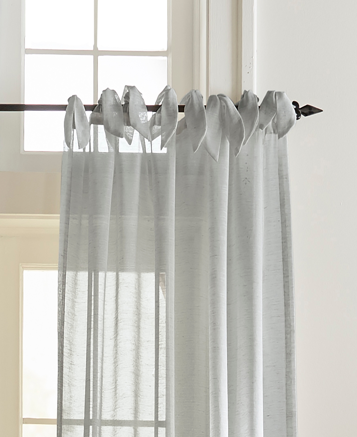Elrene Home Fashions Vienna Tie-Top Sheer Window Curtain