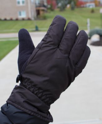 thumbnail image 2 of Isotoner® Men's SmarTouch™ Flannel And Leather Glove With Wrist Strap - Canada 2 of 9