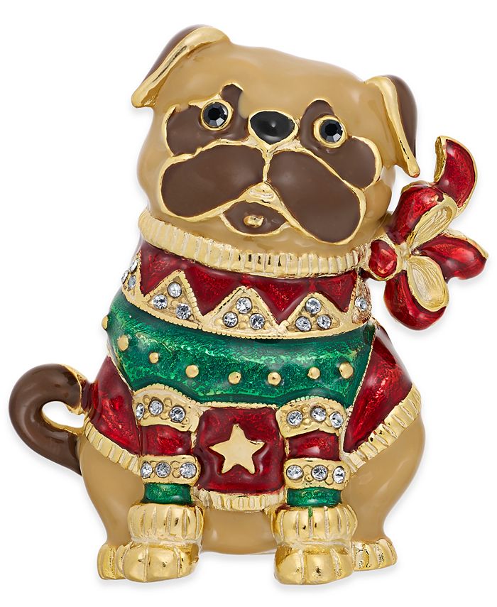 Charter Club Gold Tone Pav Pug Pin Created for Macy s Macy s