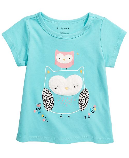 First Impressions Toddler Girls Cotton Owl T Shirt Created For
