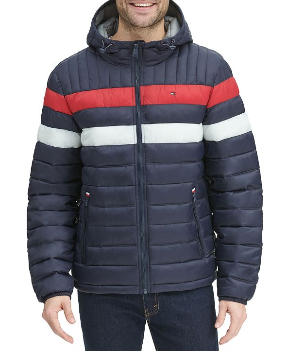 Tommy Hilfiger Men's Color Block Hooded Ski Coat, Created for Macy's ...