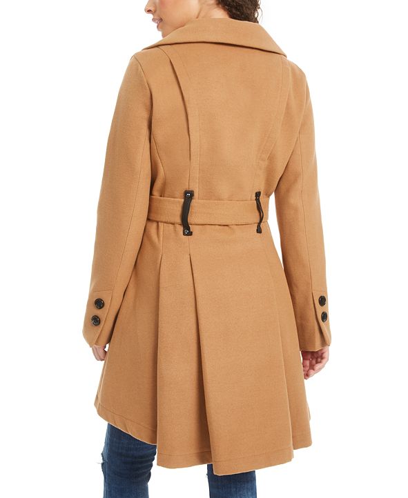 Madden Girl Juniors' Belted Drama Skirted Coat, Created for Macy's & Reviews Coats Women