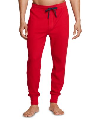 red oversized sweatpants