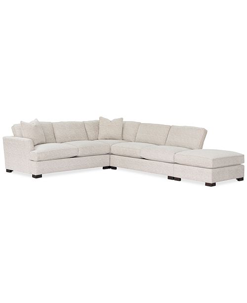 Furniture Juliam 4Pc. Fabric Open "L" Shape Sectional Sofa, Created