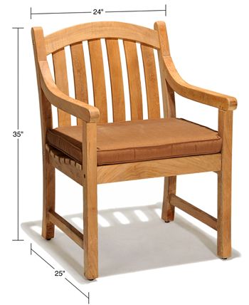 Furniture Bristol Teak Outdoor Dining Chair Created For Macy S Reviews - Why Is Teak Good For Outdoor Furniture