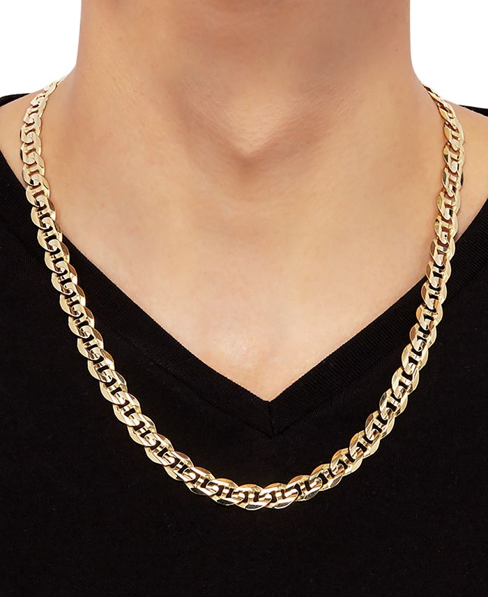 Italian Gold Men's Marine Link 22" Chain Necklace in 10k Gold Macy's
