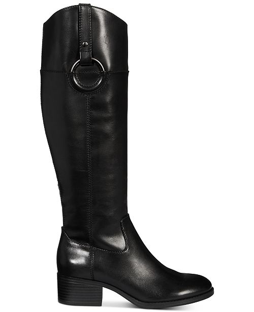 Alfani Women's Bexleyy Riding Leather Boots, Created for Macy's