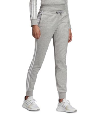 women's adidas fleece striped jogger pants