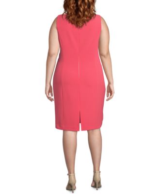 Tahari ASL Plus Size Wrap-Jacket Dress Suit