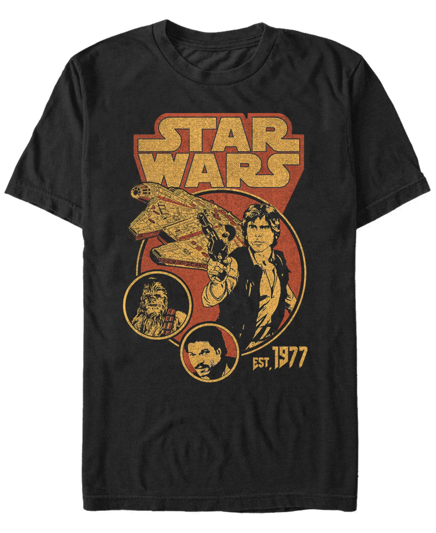 Мужская футболка Fifth Sun Star Wars Classic Retro Han Solo Team Short Sleeve, цвет: Чёрный — фото 1