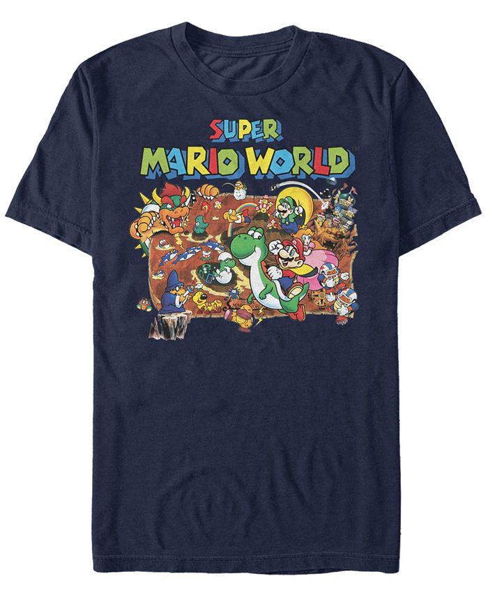 Fifth Sun Nintendo Men's Super Mario World Map Short T-Shirt - Macy's