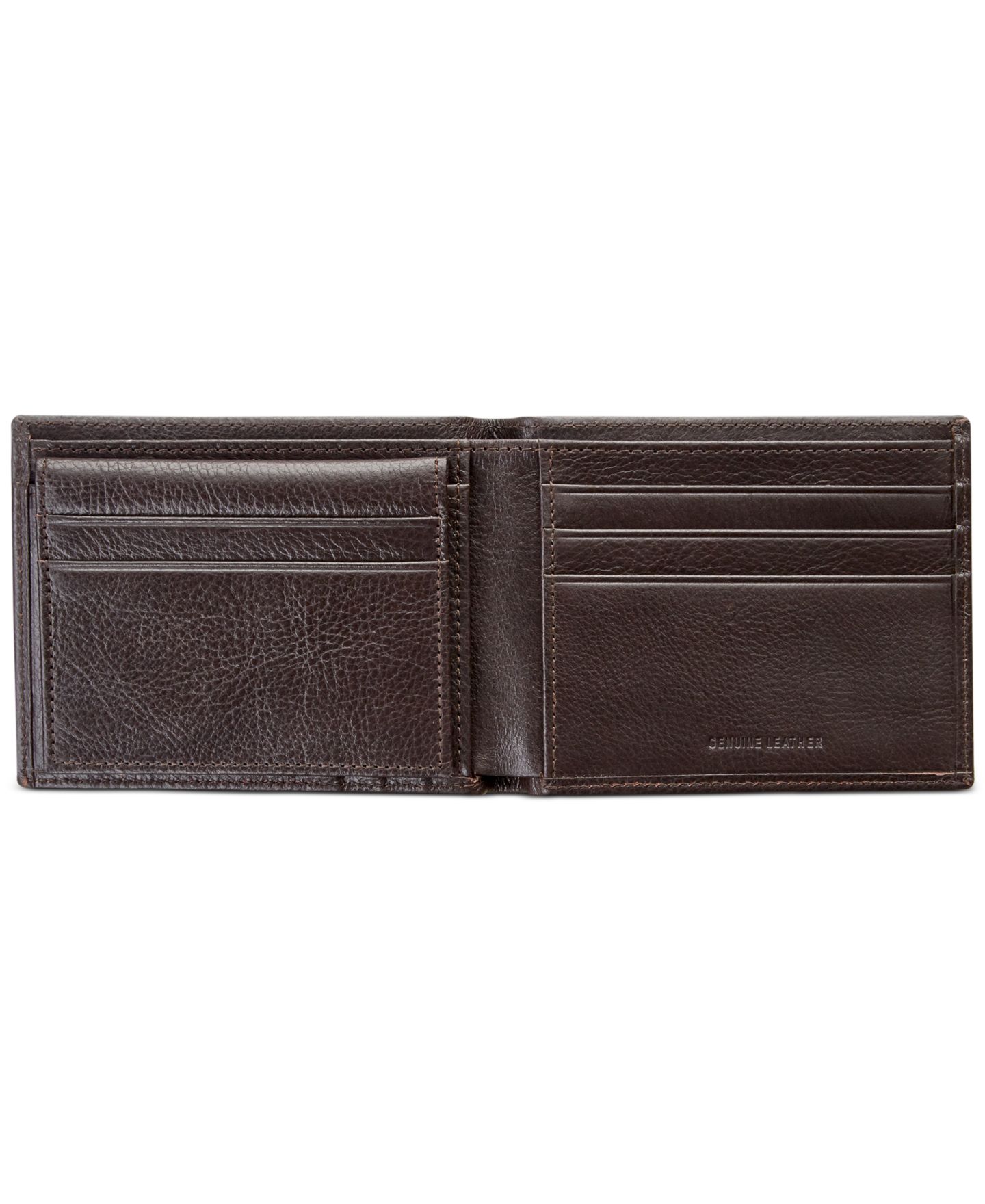 Мужской кошелёк Perry Ellis Portfolio RFID Leather Wallet, цвет: Чёрный — фото 3