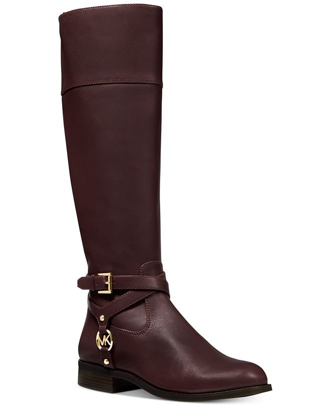 Michael Kors Preston Leather Tall Riding Boots & Reviews - Boots ...