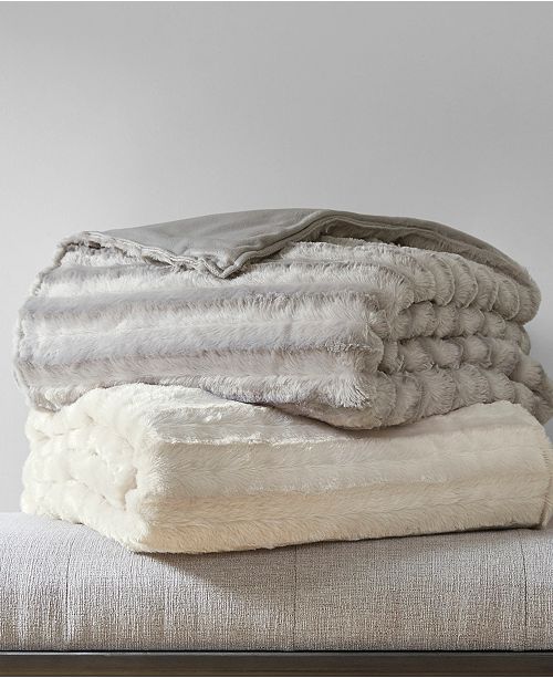 Beautyrest Duke Faux Fur 12lbs Weighted Blanket & Reviews - Blankets & Throws - Bed & Bath - Macy&#39;s