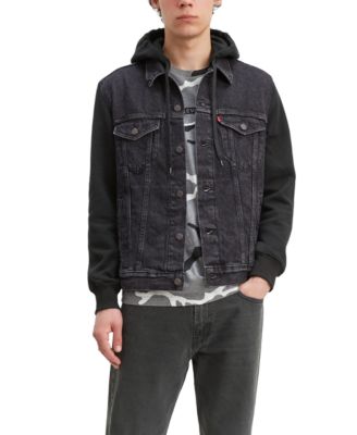 jean jacket with hoodie attached
