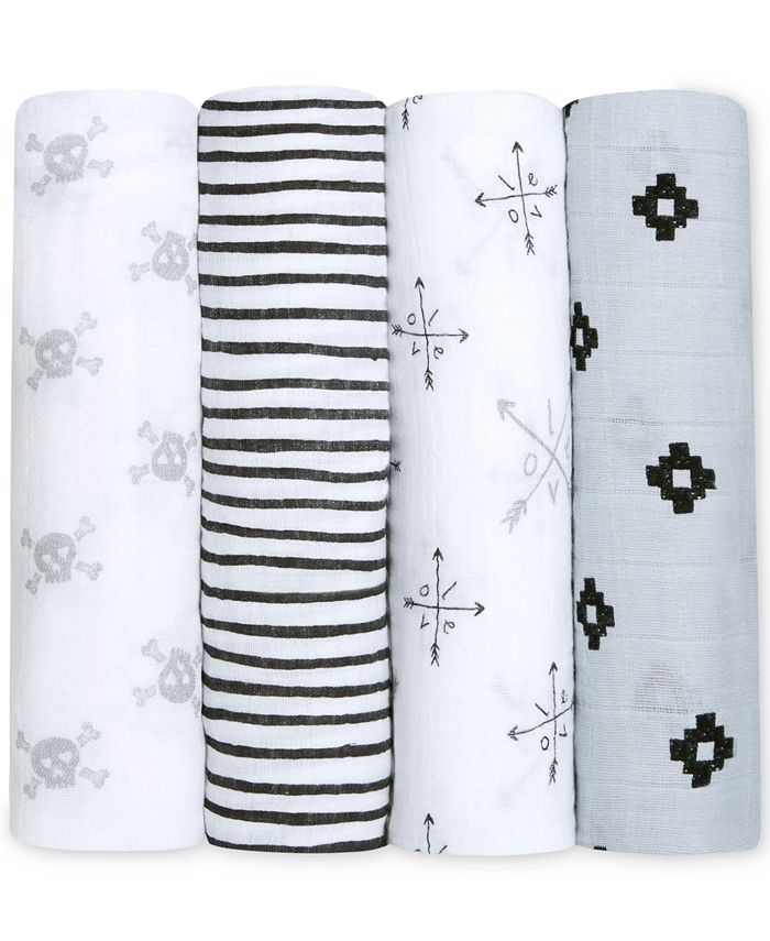 aden by aden + anais Baby Girls 4Pack Lovestruck Classic Cotton