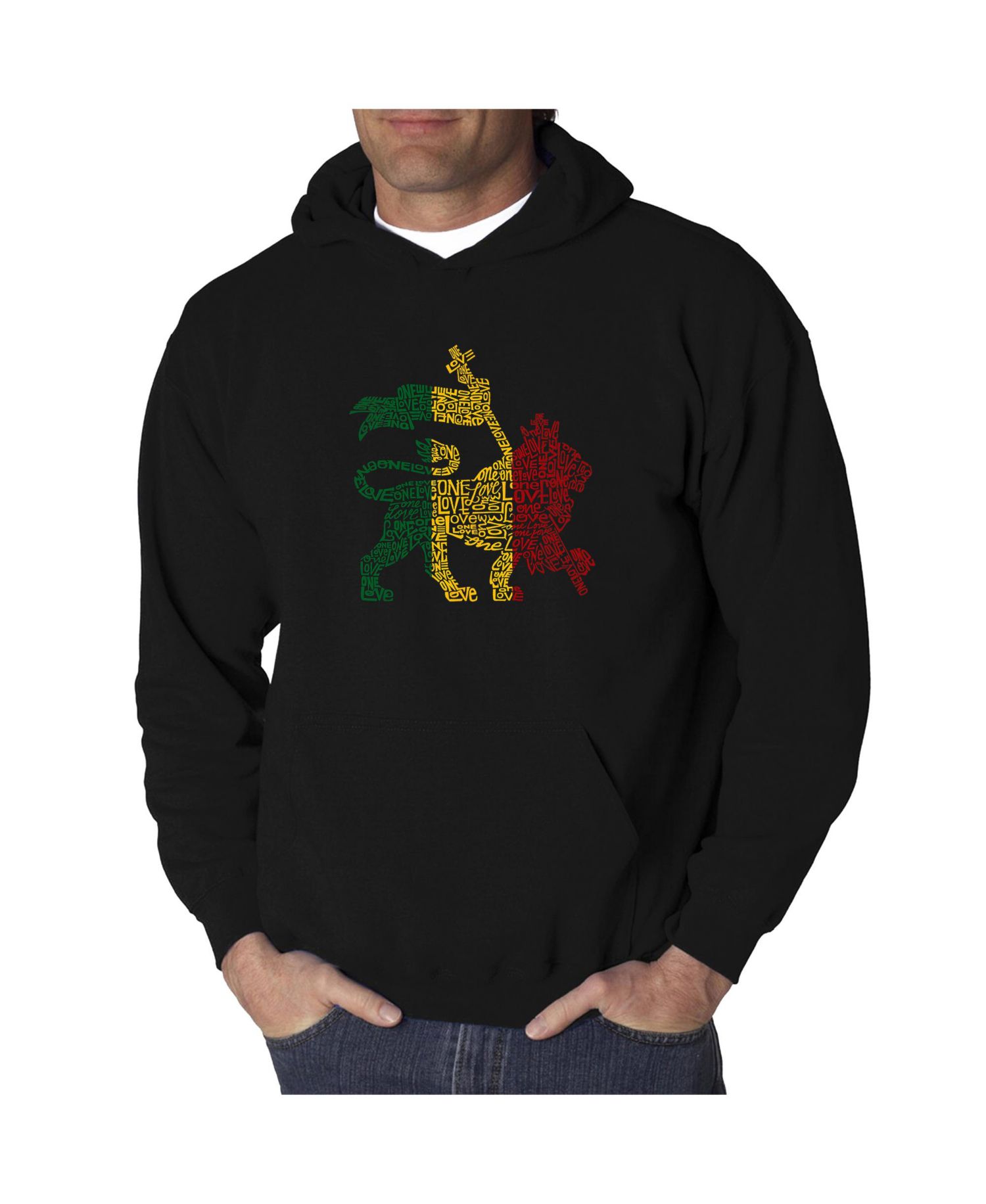 Men's Word Art Hoodie, One Love