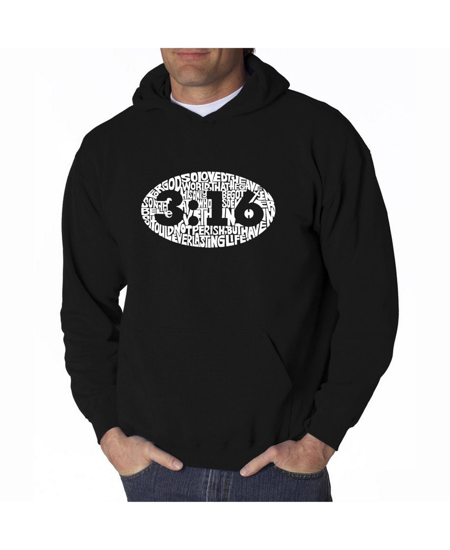 Men's Word Art Hoodie - John 3:16