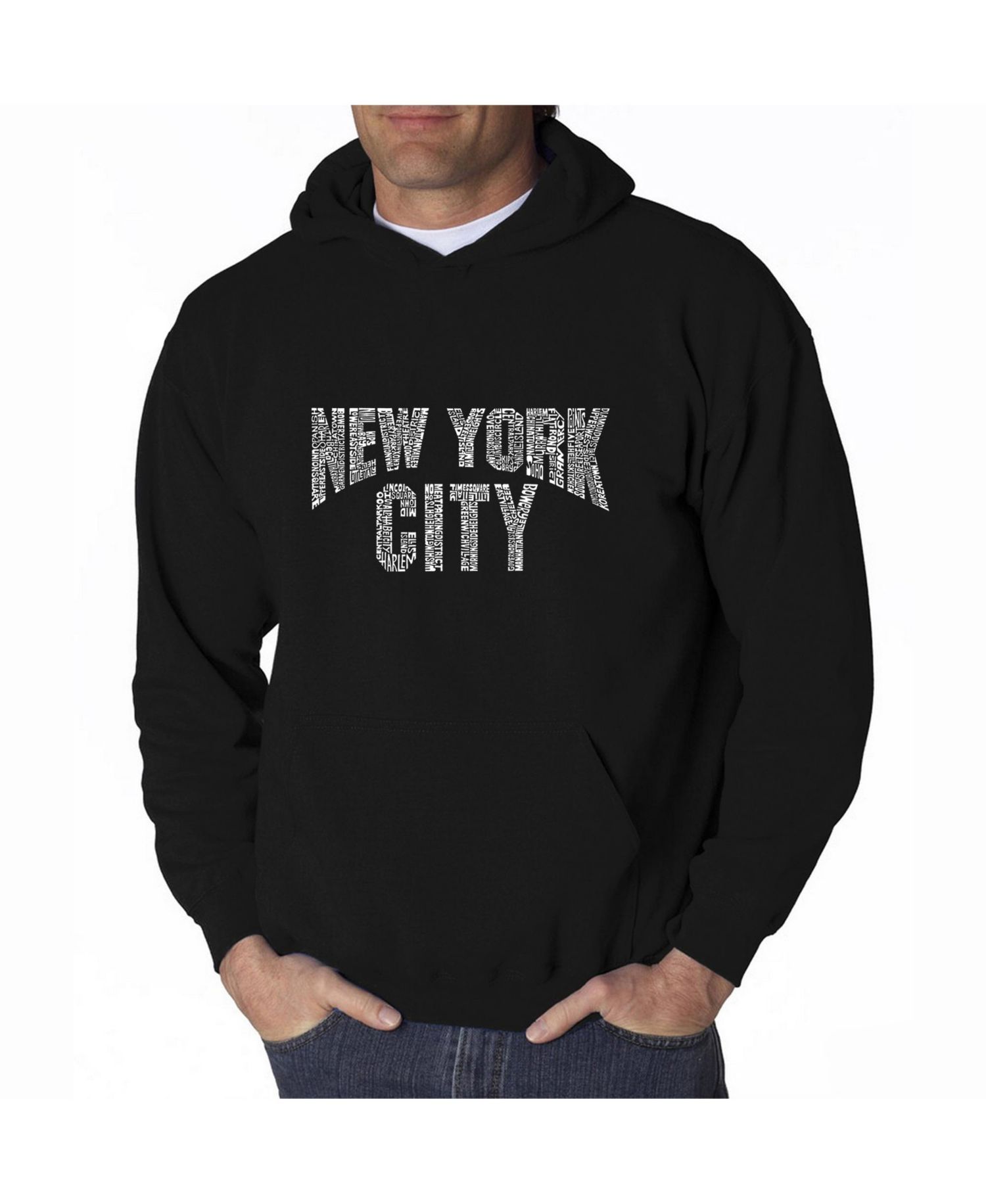 Men's Word Art Hoodie - New York City Neighborhoods