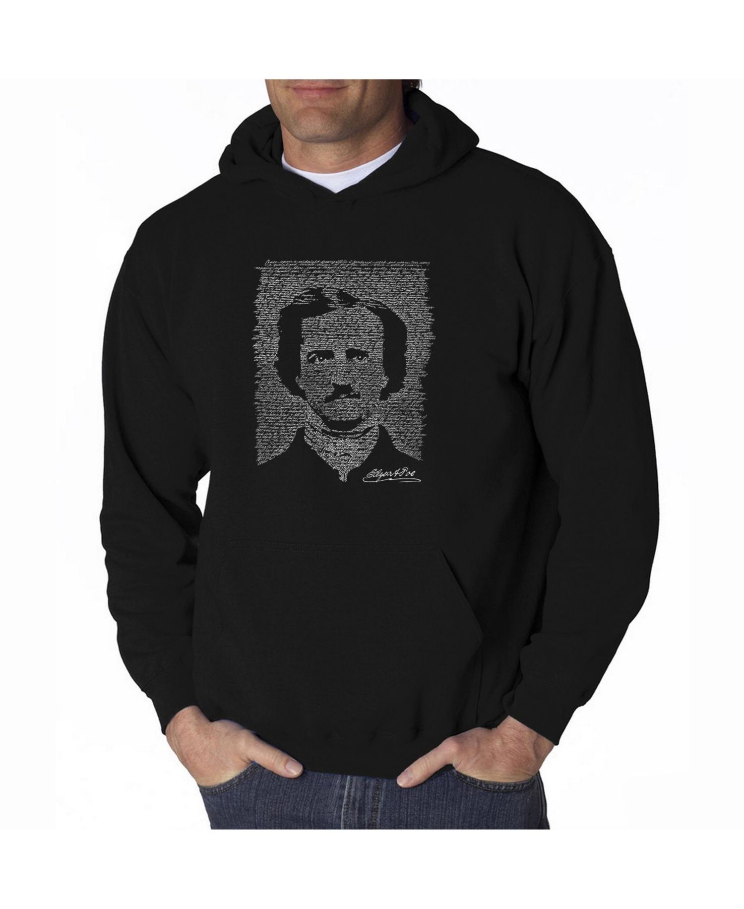 Men's Word Art Hoodie - Edgar Allen Poe - The Raven