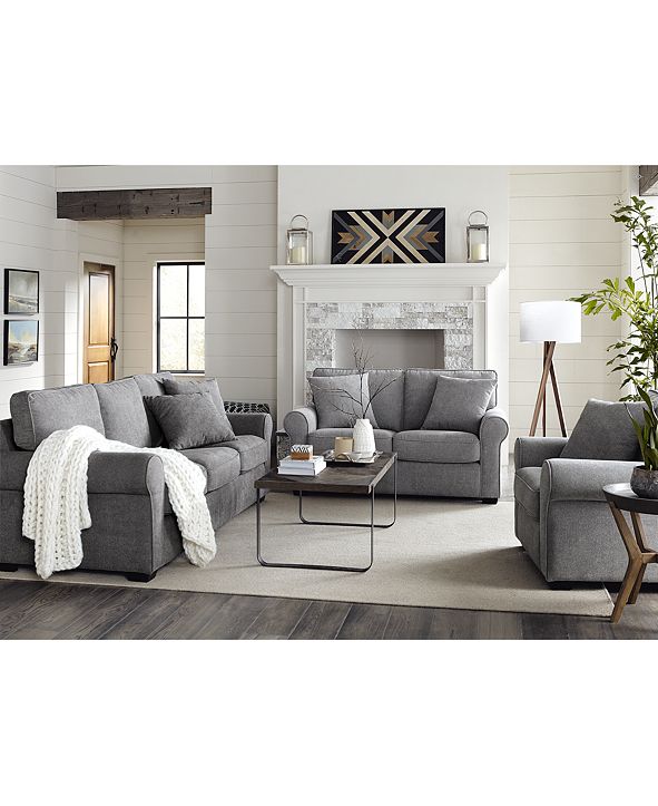Furniture Ladlow 90" Fabric Sofa & Reviews Furniture Macy's