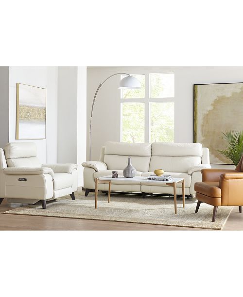 Furniture Milany Leather Power Reclining Sofa Collection, Created for