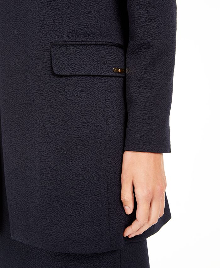 Calvin Klein Petite Textured Open-Front Blazer - Macy's