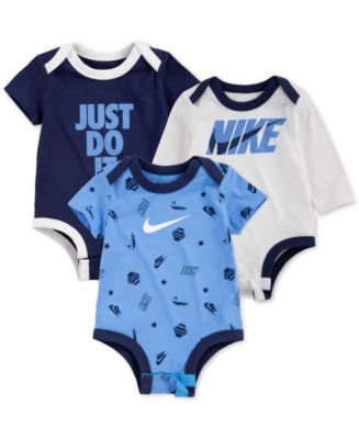 Nike Baby Boys 3-Pc. Cotton Logo Bodysuits Set - Macy's