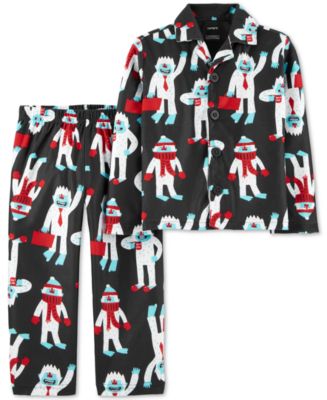 Carter s Little Big Boys 2 Pc. Abominable Snowman Fleece Pajamas Set Macy s