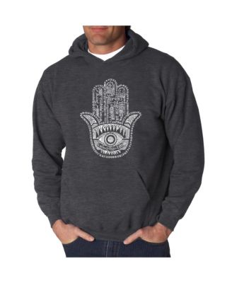 Men's Word Art Hooded Sweatshirt - Hamsa