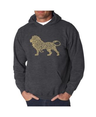 Men's Word Art Hoodie - Lion