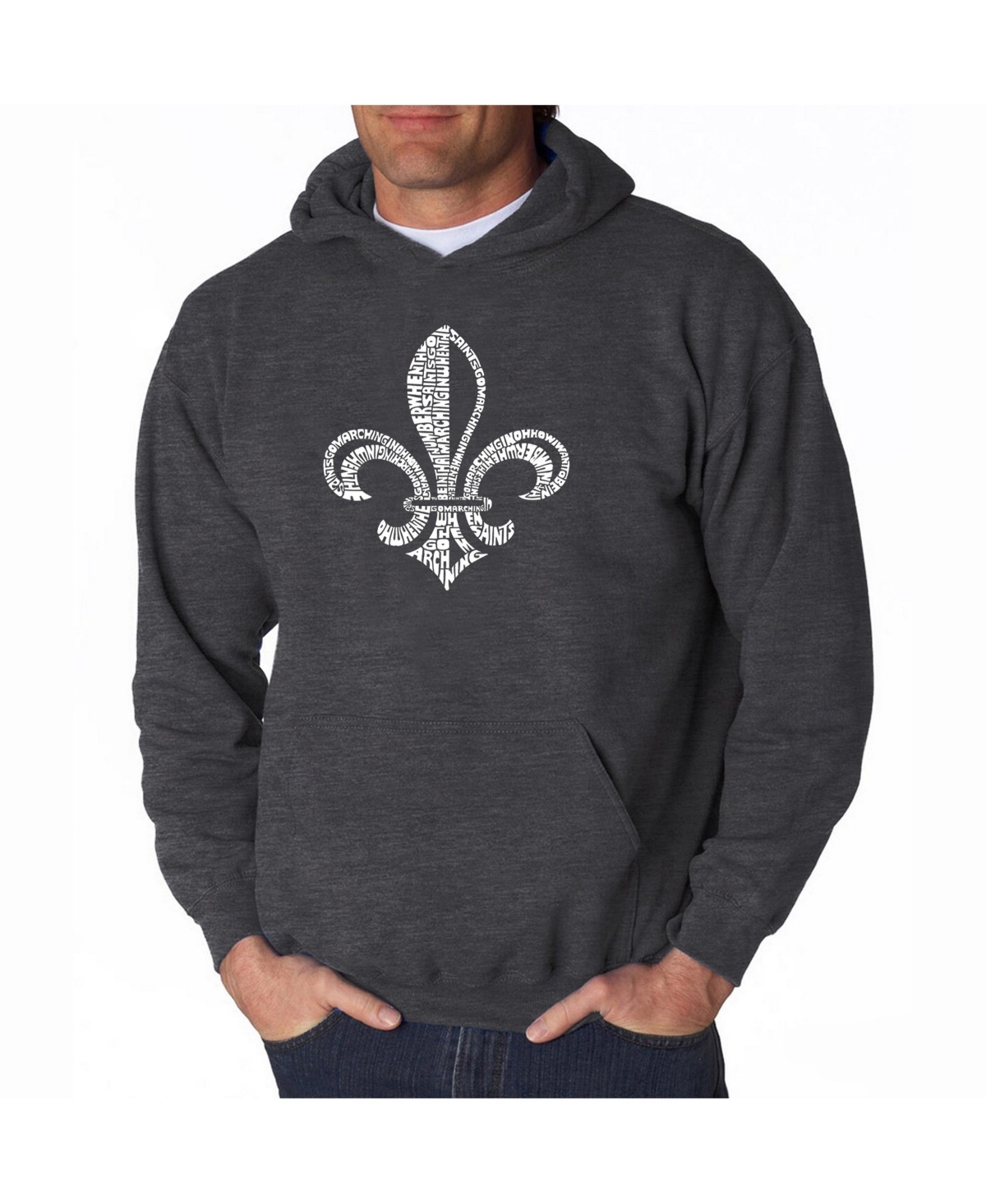 La Pop Art Men's Word Art Hoodie - When the Saints Go Marching in