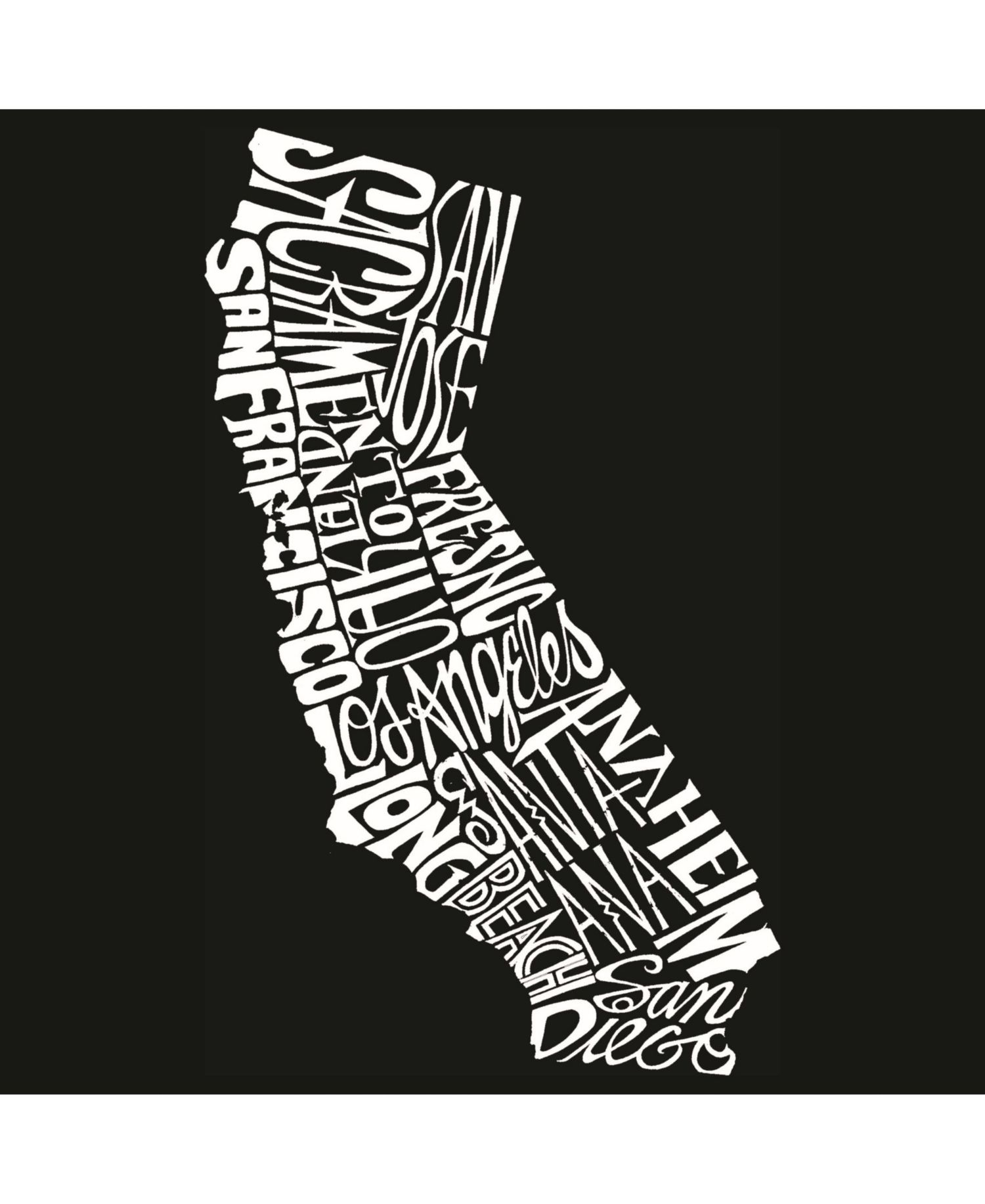Men's Word Art Hooded Sweatshirt - California State