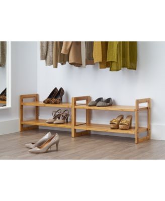 Bamboo Shoe Rack, Pack of 2