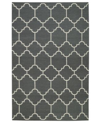 Capel - Area Rug, Genevieve Gorder Arabesque Flatweave 3623-350 Pigeon 3' x 5'