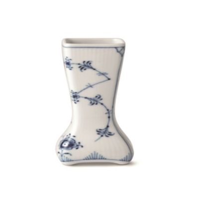 Blue Fluted Plain Small Vintage Vase