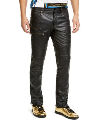 leather moto pants