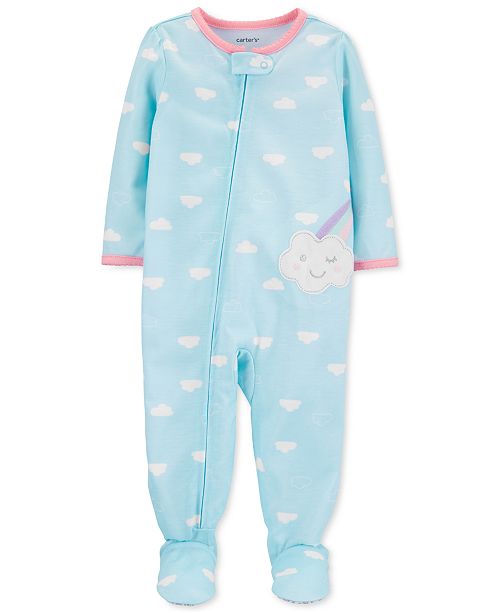 Carter S Toddler Girls 1 Pc Cloud Print Footed Pajamas Reviews