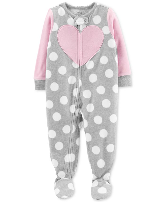 Carter's Toddler Girls Footed Heart Pajamas Macy's