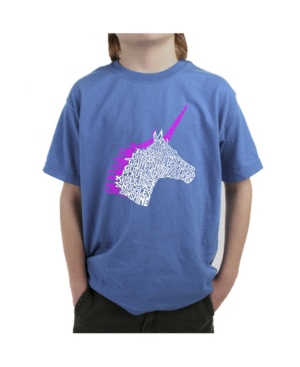 La Pop Art Boy's Word Art T-Shirt - Unicorn