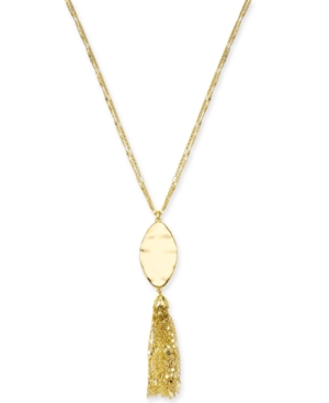 image of Style & Co Long Pendant Tassel Necklace, 34
