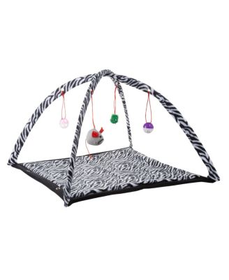 PetMaker - Cat Activity Center- Interactive Play Area Station for Cats, Kittens With Fleece Mat, Hanging Toys, Foldable Design for Exercise, Napping by PETMAKER